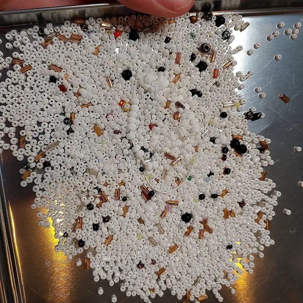 Lot of White Seed Beads